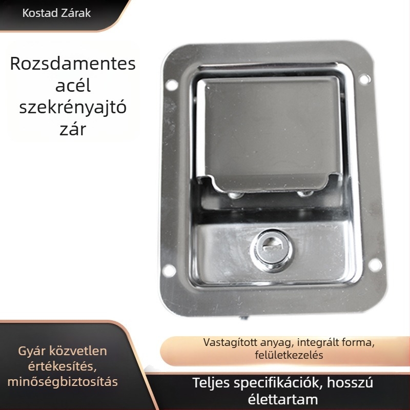 MS858-2D panelzár, cink ötvözetből, keretszekrényhez; kompatibilis a fürdőszoba, konyha, üveg, alumínium és erkély ajtókkal.