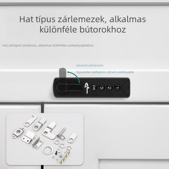 Intelligens fiókzár digitális jelszóval, szekrényekhez és bútorokhoz