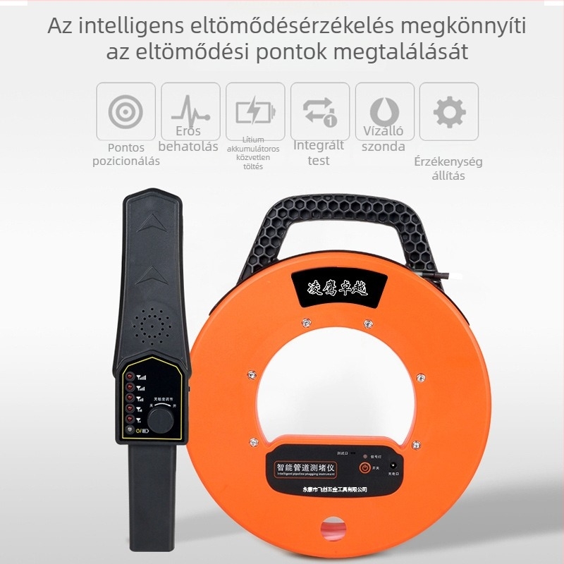 Új vezeték nélküli csődugulás-detektor PVC- és műanyagcsövekhez, falhoz szerelhető blokkolásdetektor villanyszerelők számára