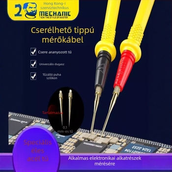 Rp15 univerzális multiméter tesztvezeték cserélhető ultra-vékony tippel, puha szilikon, javítási célokra