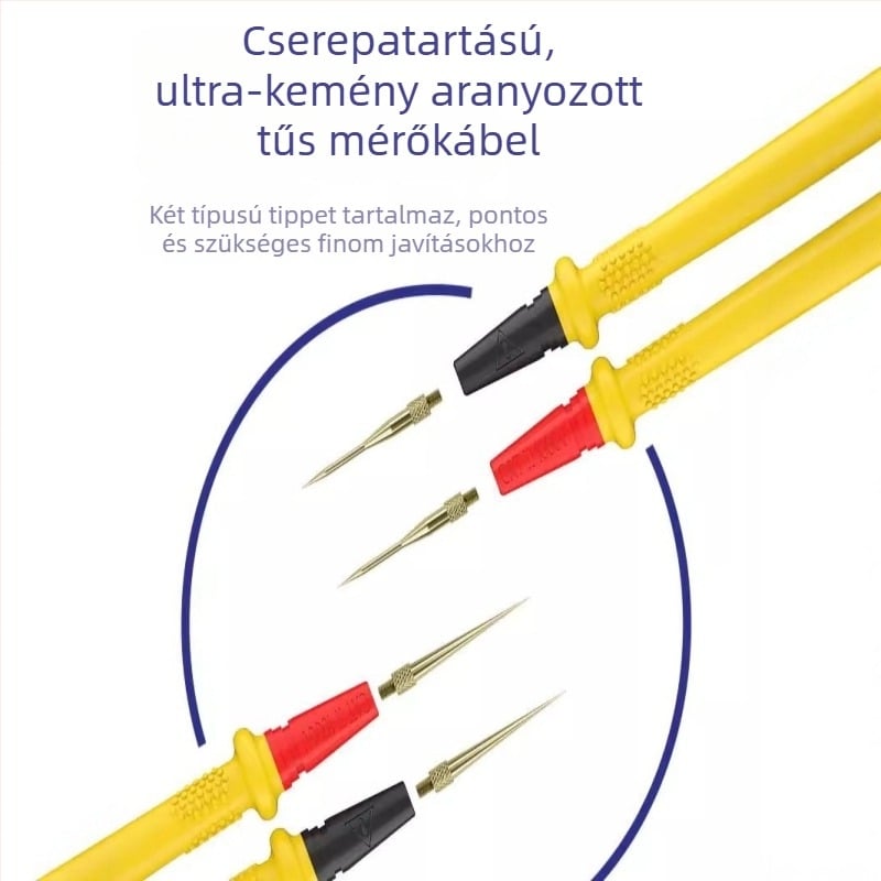Rp15 univerzális multiméter tesztvezeték cserélhető ultra-vékony tippel, puha szilikon, javítási célokra
