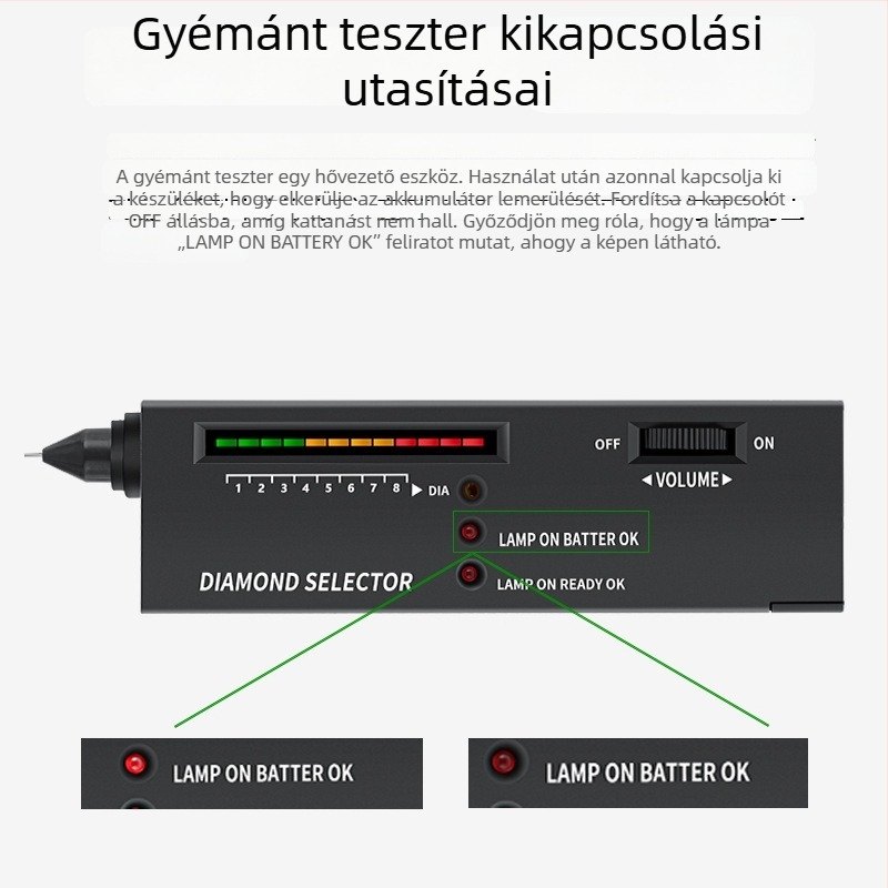 Gyémántteszt toll, hővezető mérő, ékszerek és drágakövek keménységmérő készülék