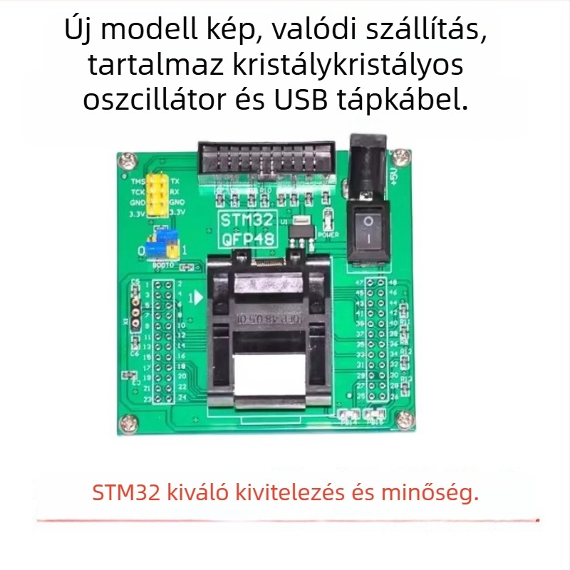 STM32 QFP48 programozó- és tesztfoglalat, 0,5 mm közép, megbízható és stabil