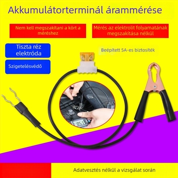 Autóvillamossági szivárgásdetektor akkumulátor terminál tesztklipszssel, súly 0.07