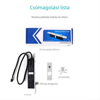 Beépíthető elektromos zár automata eladó szekrényhez — Fém, 1# keskeny verzió zár, Deyang Enpu márka, alkalmas üvegajtókra, tűzvédelmi ajtókra és vasajtókra, modern letisztult stílus