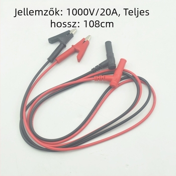 Zhentai Zhijian 223 Mérővezeték teszthez 10 mm krokodil csipesszel, PVC, 20A