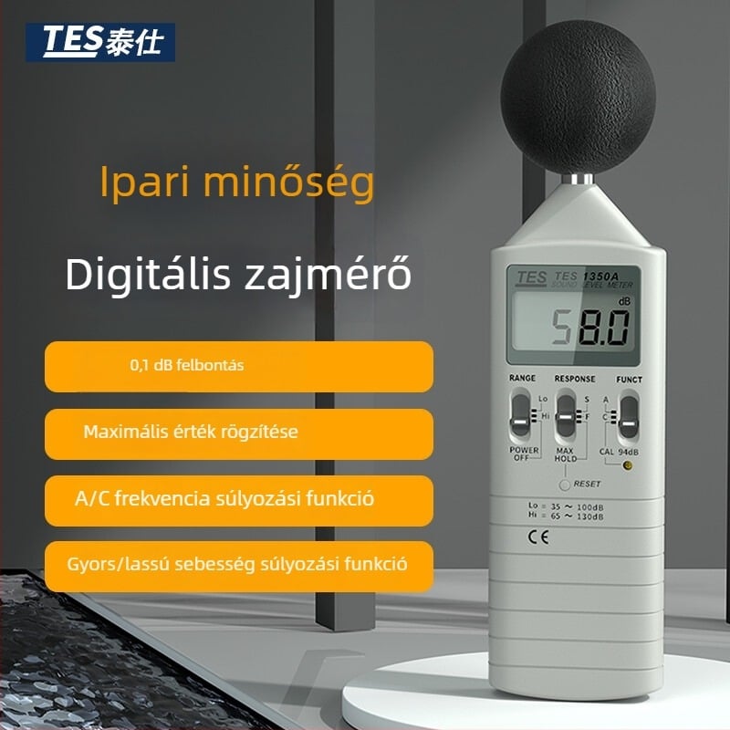 Taishi Tes1350A digitális zajmérő és hangnyomásmérő