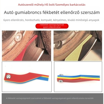 Fékbetét vastagságmérő kopásméréshez
