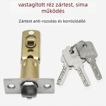 Hárompólusú fogantyúzár belső ajtókhoz, alumíniumötvözet, mechanikus zár, modell LF