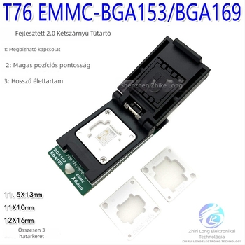 T76 programozó EMMC chiphez, adapter BGA153/BGA169 - nagy sebességű olvasás és írás