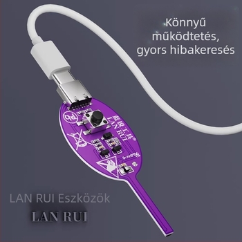 Lan Rui induktivitás-detektor mobiltelefonos alaplap javításához és diagnosztikához; származás Shenzhen, Kína; alkalmazási terület: elektromos eszközök