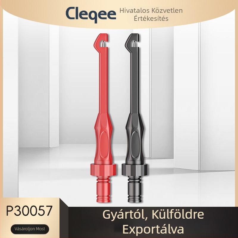 Próbaszonda hátsó csatlakozós kampóval – Cleqee P30057 | Törésmentes threading, Gyors átszúrás