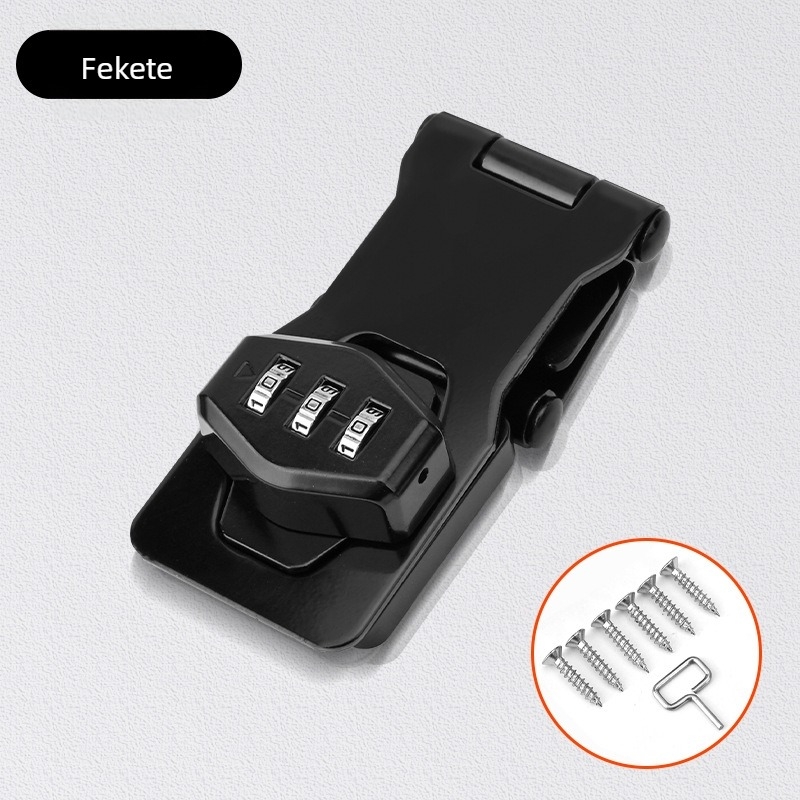 Garderobakulcs zár kódos – Tri-fold password card lock modell, ötvözettest, fiókokhoz, modern minimalista stílus