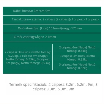 Autóvillamossági multiméter hosszabbító kábel és tesztelő vezetékek, tekercs