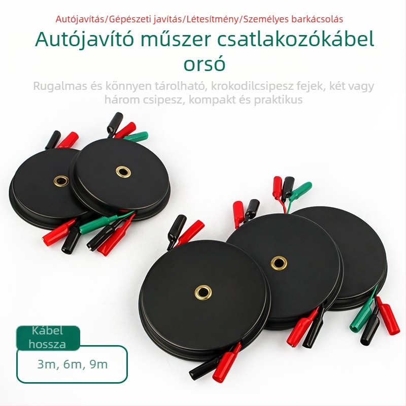 Autóvillamossági multiméter hosszabbító kábel és tesztelő vezetékek, tekercs
