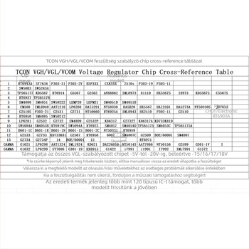 Hordozható tesztelő eszköz logikai panel feszültség-szabályozásához (VGH/VGL/VCOM), online beállítás PC nélkül, offline programozás TV-javításhoz