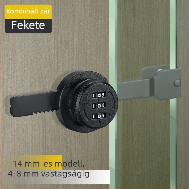 Üveg csúszó szekrényajtó zár – Modell 318 recés, anyag: cinkötvözet, vitrínákhoz, Le Tai's Home márka, modern és letisztult dizájn