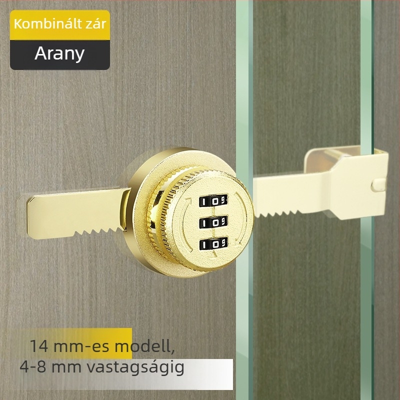 Üveg csúszó szekrényajtó zár – Modell 318 recés, anyag: cinkötvözet, vitrínákhoz, Le Tai's Home márka, modern és letisztult dizájn