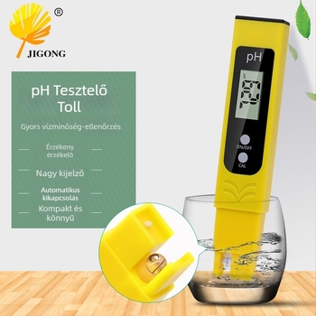 Hordozható pH-tesztelő automata hőmérséklet-kompenzációval, építőipari alkalmazáshoz, vízminőség és élelmiszer-tesztelés, érzékeny mérőfej — Record work