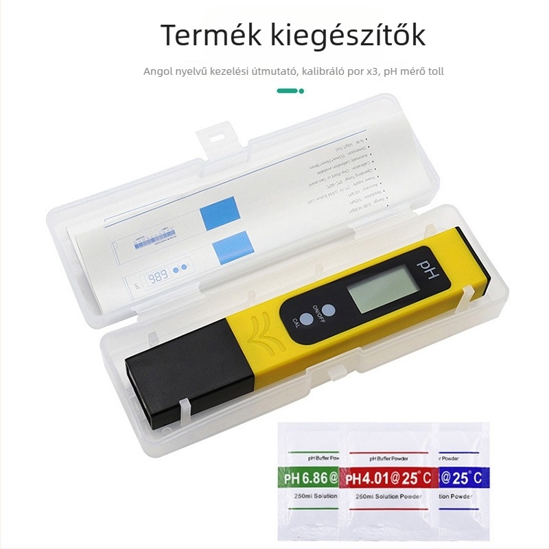 Hordozható pH-tesztelő automata hőmérséklet-kompenzációval, építőipari alkalmazáshoz, vízminőség és élelmiszer-tesztelés, érzékeny mérőfej — Record work