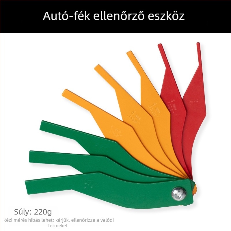 Fékbetét vastagságmérő, Yishun, acél Nr. 45