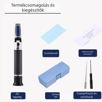 Felületaktív anyagok koncentrációjának refraktométere mosófolyadékokhoz és tusfürdőkhöz