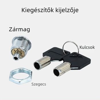 BLJ zár reklámdobozok és fénydobozokhoz, cinkötvözet, modell 611829, modern minimál stílus