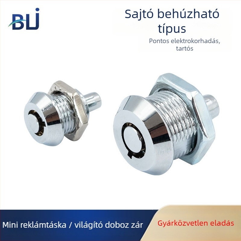 BLJ zár reklámdobozok és fénydobozokhoz, cinkötvözet, modell 611829, modern minimál stílus