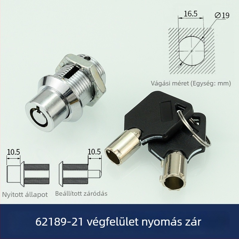 BLJ zár reklámdobozok és fénydobozokhoz, cinkötvözet, modell 611829, modern minimál stílus