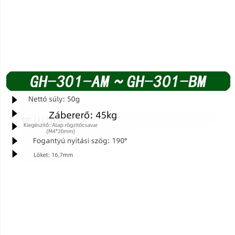 GH-301AM Megvastagított push-pull gyors clamp eszközteszteléshez; Gao dehua; Clamp típus: Egyéb rögzítők; Anyag: magas széntartalmú acél; Alkalmazás: tesztállvány