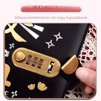 Készpénz-tároló könyv jelszavas zárakkal - Nagy kapacitású, levehető oldalakkal