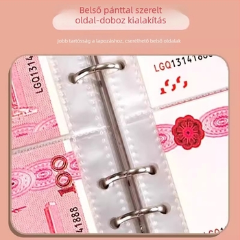 Készpénz-tároló könyv jelszavas zárakkal - Nagy kapacitású, levehető oldalakkal