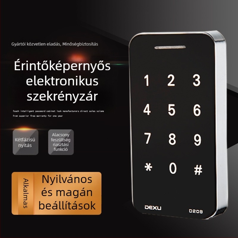 DEXU fitnesz/torna öltöző szekrény fiókokkal és cipőtartóval, elektronikus kódzár; anyagok: műanyag, ABS, cinkötvözet; modell: D208l/D207l; stílus: könnyű luxus