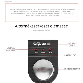 Anti-sztatikus csuklópánt teszter vezetékes és vezeték nélküli opciókkal — elektrostatikus tesztelés, Heyi márka, Tester sorozat