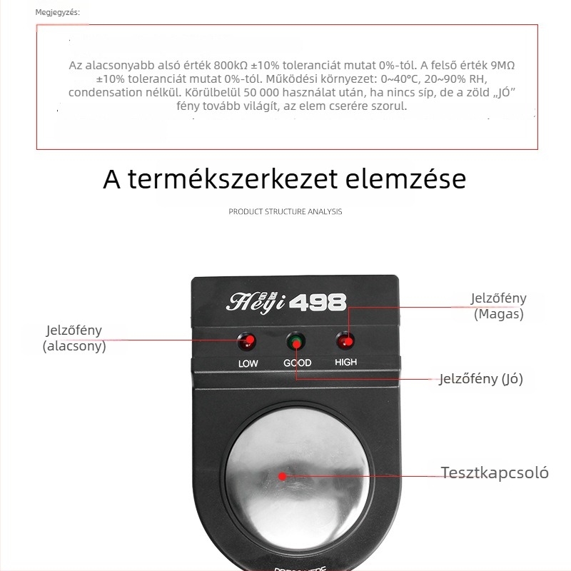 Anti-sztatikus csuklópánt teszter vezetékes és vezeték nélküli opciókkal — elektrostatikus tesztelés, Heyi márka, Tester sorozat