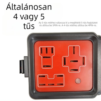 LED autórrelé teszter, 4/5 tűs, 12V-24V, nagy precizitás
