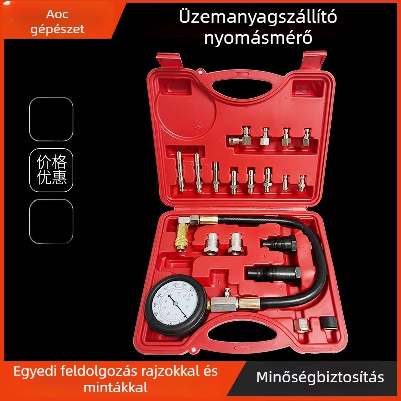 Multifunkcionális üzemanyagnyomás-detektor autókhoz – alumíniumötvözet test, járműjavításra, befecskendező rendszerekhez