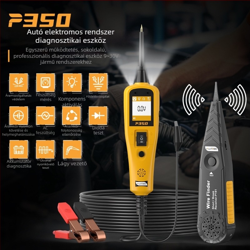 P350 autóvillamossági diagnosztikai műszer — 9-30V, -40°C-tól 70°C-ig, autók, motorkerékpárok, teherautók, hajók és jachtok számára