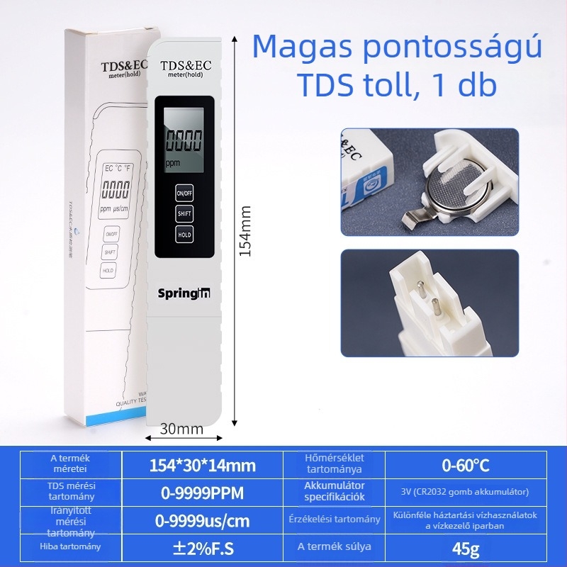 MIUS három az egyben multifunkcionális TDS vízminőség-tesztelő toll akváriumhoz