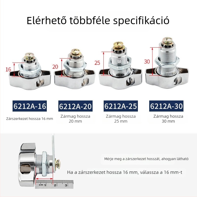 BLJ cinkötvözet szekrényajtó zár (modell 6212A66) fa- és acélszekrényekhez — modern minimalist Dizájn