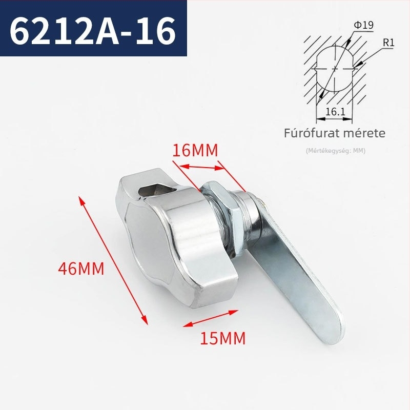 BLJ cinkötvözet szekrényajtó zár (modell 6212A66) fa- és acélszekrényekhez — modern minimalist Dizájn
