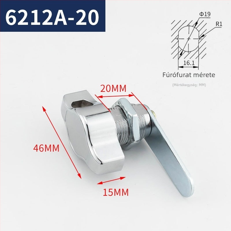 BLJ cinkötvözet szekrényajtó zár (modell 6212A66) fa- és acélszekrényekhez — modern minimalist Dizájn