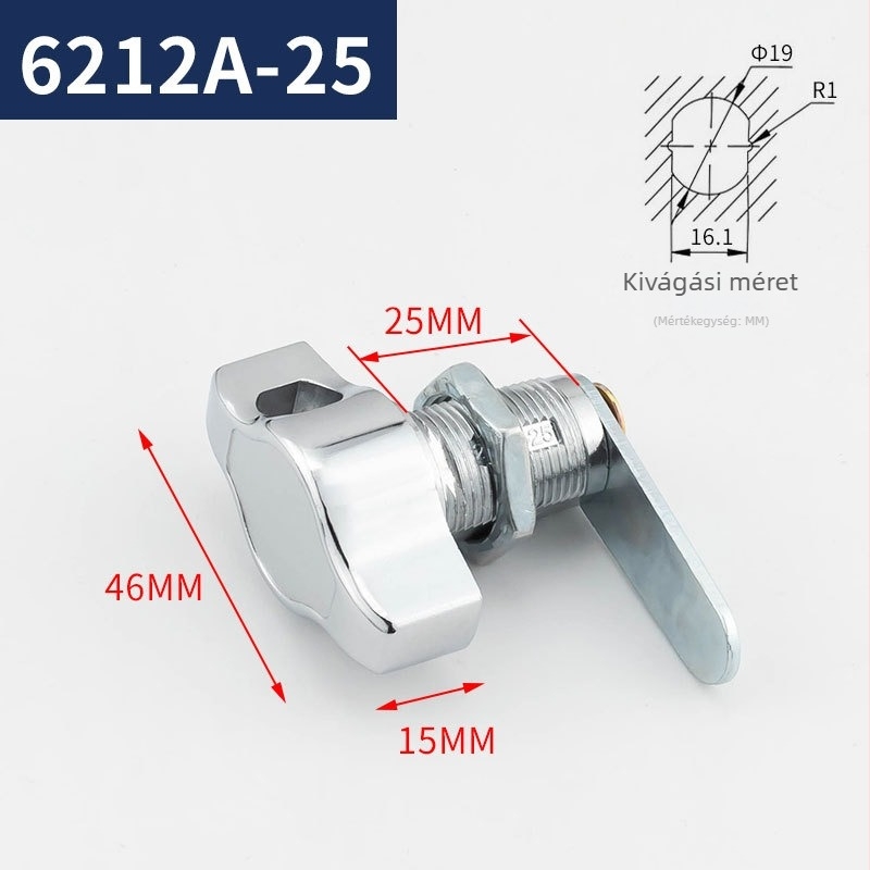BLJ cinkötvözet szekrényajtó zár (modell 6212A66) fa- és acélszekrényekhez — modern minimalist Dizájn