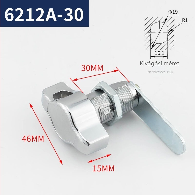 BLJ cinkötvözet szekrényajtó zár (modell 6212A66) fa- és acélszekrényekhez — modern minimalist Dizájn