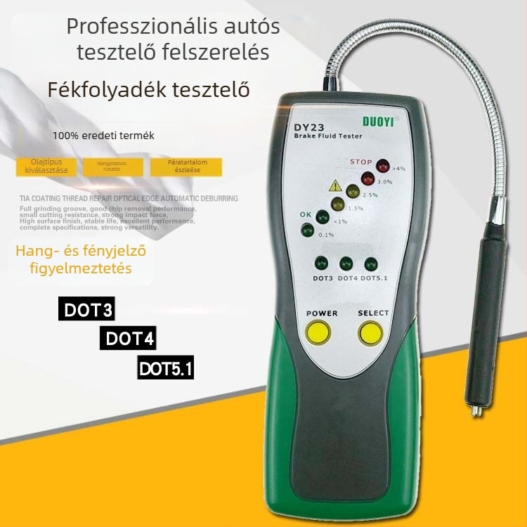Duoyi DY-23 fékfolyadék-teszter nedvesség-észleléssel és kijelzővel