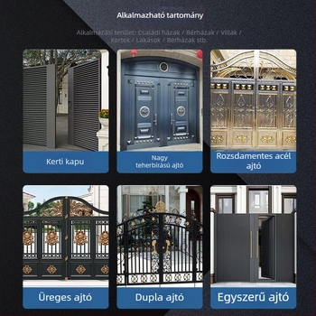 W11 ujjlenyomatos okoszár külső ajtókhoz – vízálló, hozzáférés jelszóval, ABS+fém; alkalmas üveg-, fa-, fém- és keretes ajtókhoz