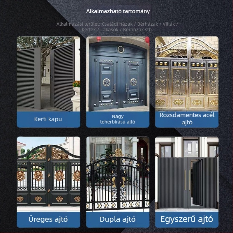 W11 ujjlenyomatos okoszár külső ajtókhoz – vízálló, hozzáférés jelszóval, ABS+fém; alkalmas üveg-, fa-, fém- és keretes ajtókhoz