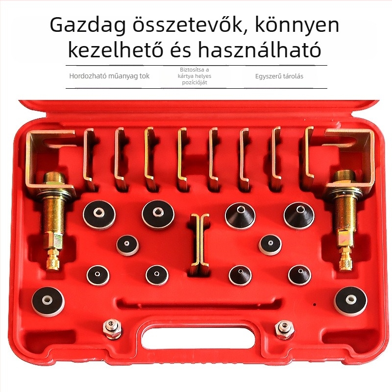Autóklíma szivárgásdetektáló eszköz – ötvözetből készült test; márka Mussen hall; autójavítás.