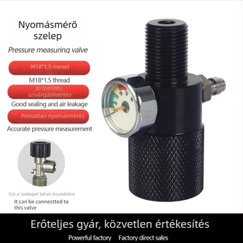 Nyomáspróba szelep • 40 MPa • M18x1.5 menet • Alumíniumötvözet • Terheléses teszthez