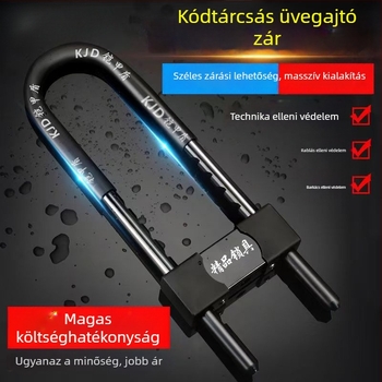 Vasból készült dupla üvegajtó zár, üzlethelyiségekhez, anti-furt